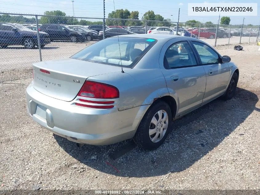 1B3AL46TX6N220246 2006 Dodge Stratus Sxt