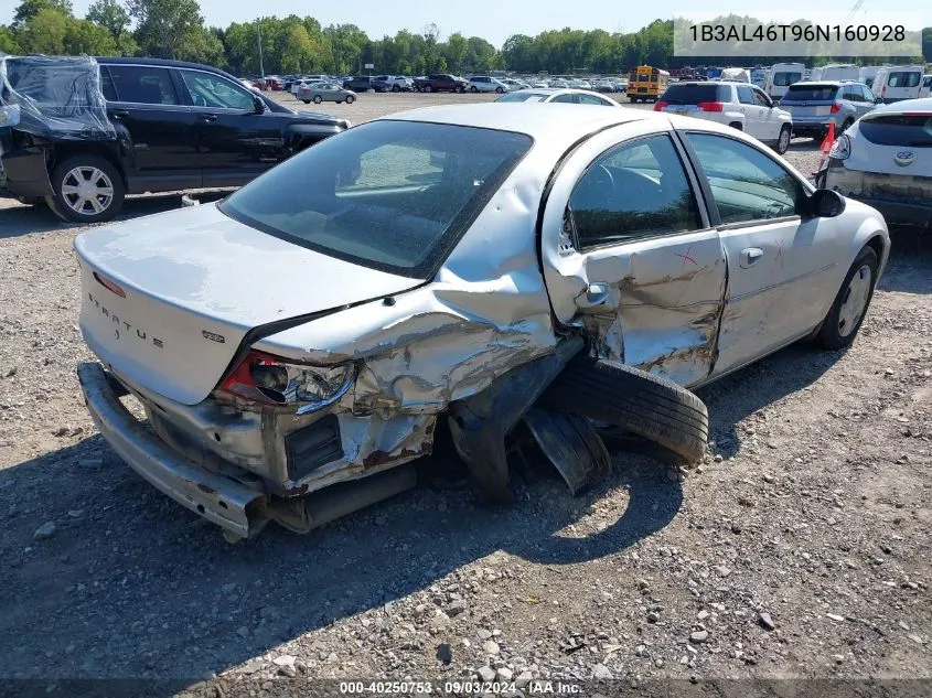 2006 Dodge Stratus Sxt VIN: 1B3AL46T96N160928 Lot: 40250753