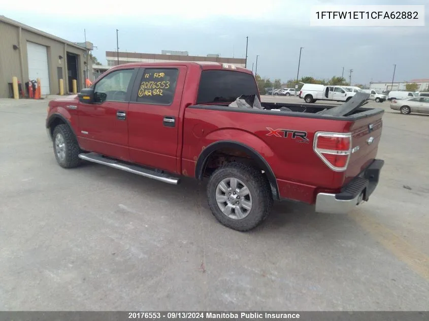 1FTFW1ET1CFA62882 2012 Ford F150 Xlt Supercrew