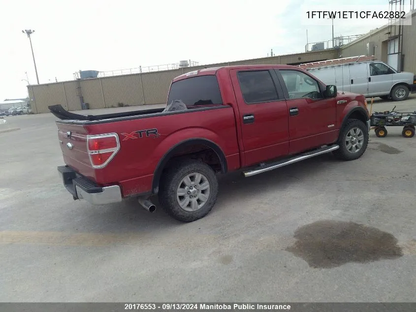 1FTFW1ET1CFA62882 2012 Ford F150 Xlt Supercrew