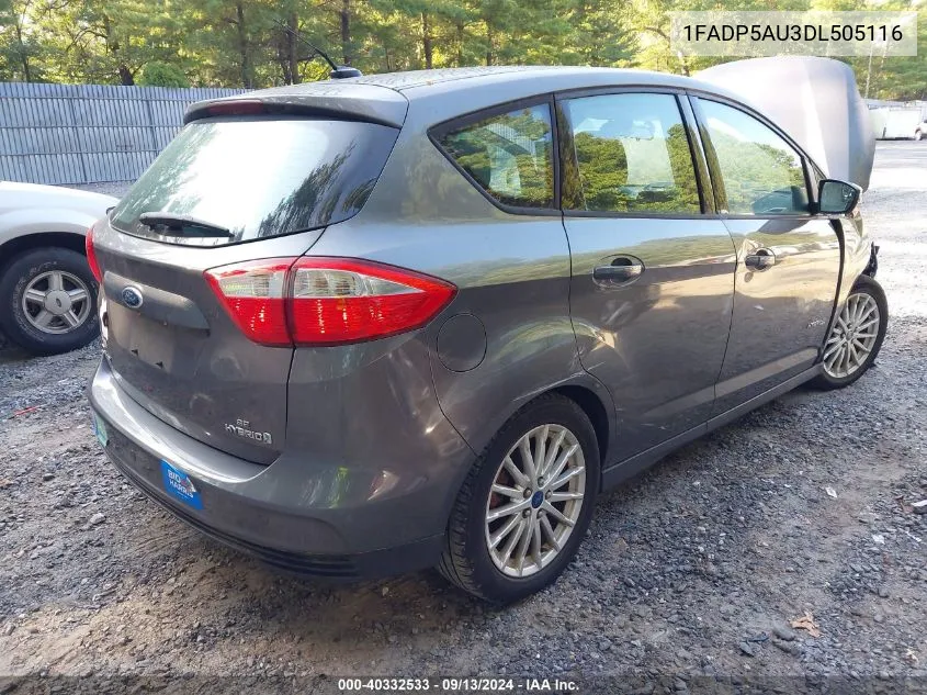 2013 Ford C-Max Se VIN: 1FADP5AU3DL505116 Lot: 40332533