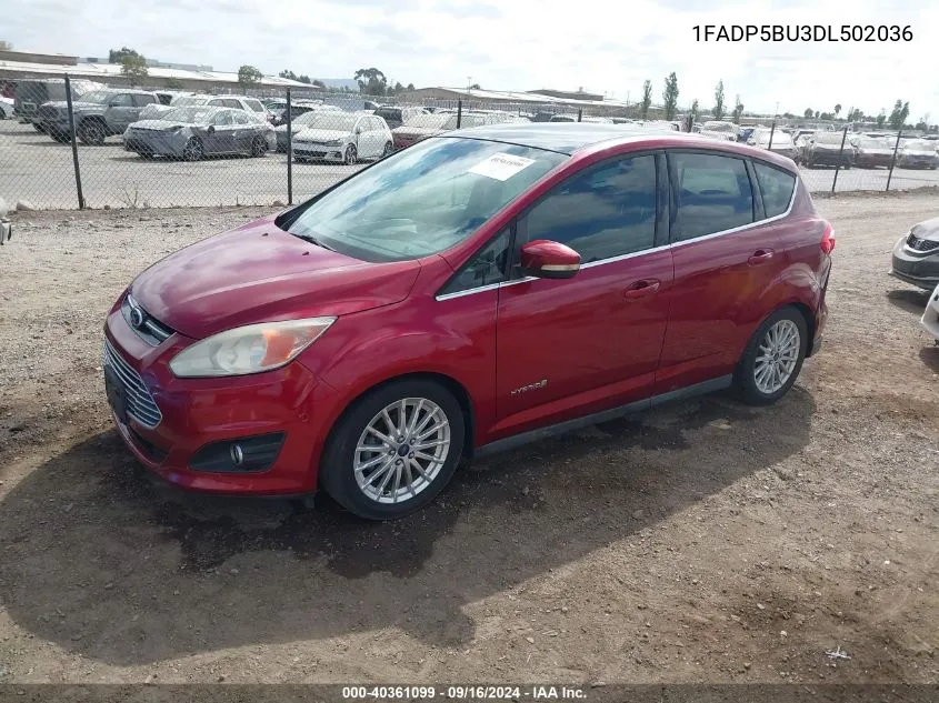 2013 Ford C-Max Hybrid Sel VIN: 1FADP5BU3DL502036 Lot: 40361099