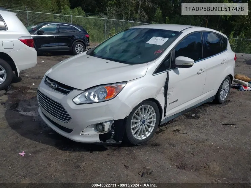 1FADP5BU9EL517478 2014 Ford C-Max Hybrid Sel