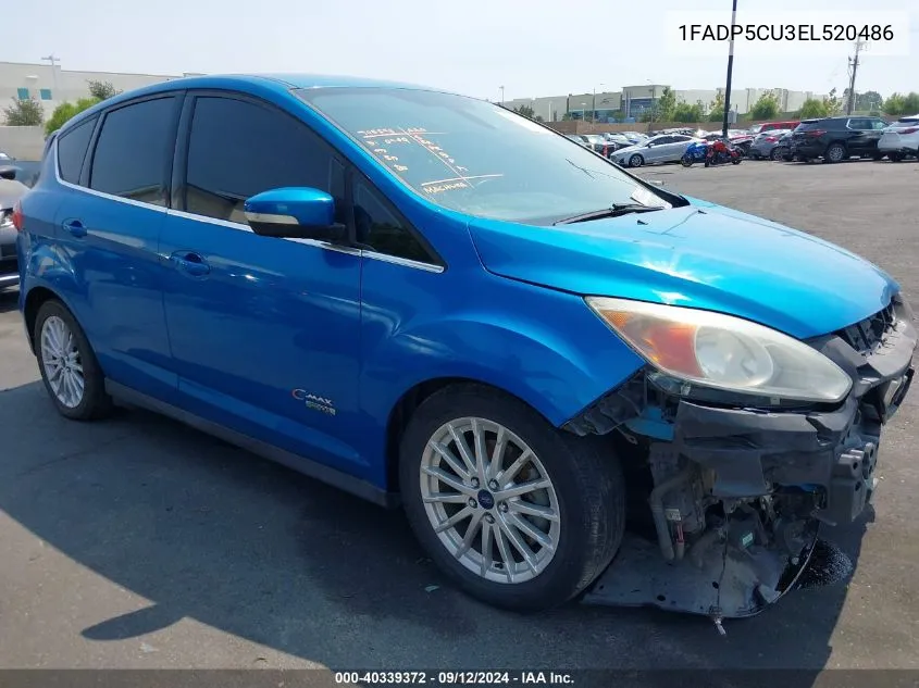 2014 Ford C-Max Energi Sel VIN: 1FADP5CU3EL520486 Lot: 40339372