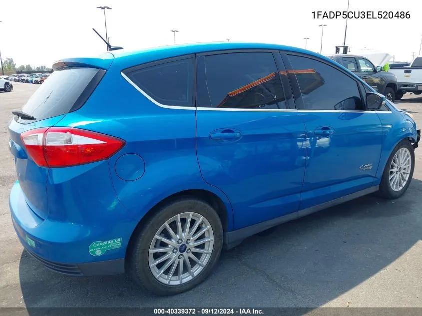 2014 Ford C-Max Energi Sel VIN: 1FADP5CU3EL520486 Lot: 40339372