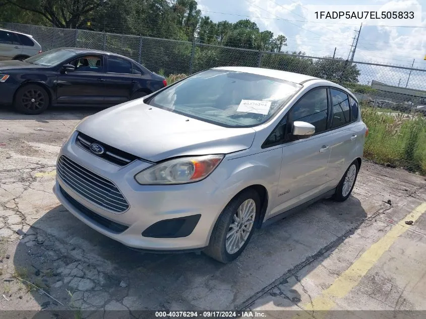 2014 Ford C-Max Hybrid Se VIN: 1FADP5AU7EL505833 Lot: 40376294