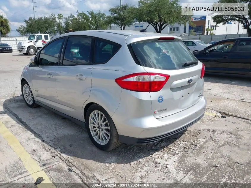 2014 Ford C-Max Hybrid Se VIN: 1FADP5AU7EL505833 Lot: 40376294