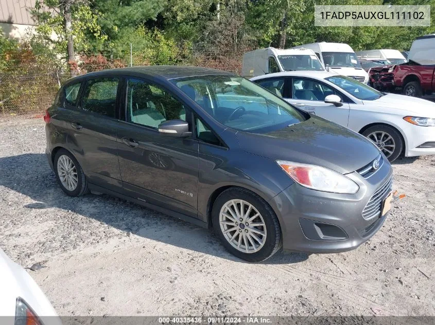 2016 Ford C-Max Hybrid Se VIN: 1FADP5AUXGL111102 Lot: 40335436