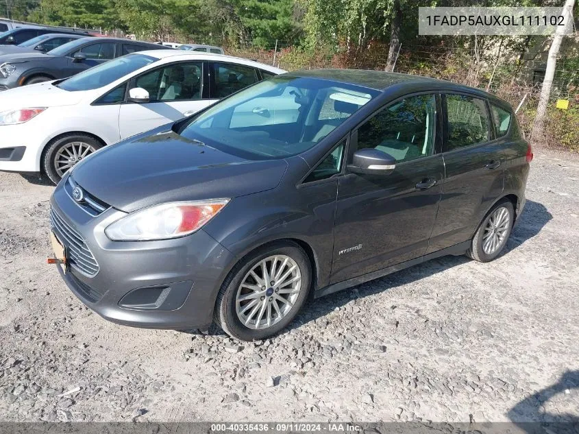 2016 Ford C-Max Hybrid Se VIN: 1FADP5AUXGL111102 Lot: 40335436