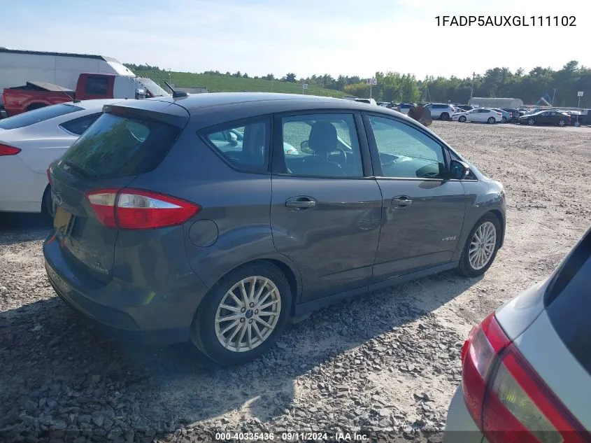 1FADP5AUXGL111102 2016 Ford C-Max Hybrid Se