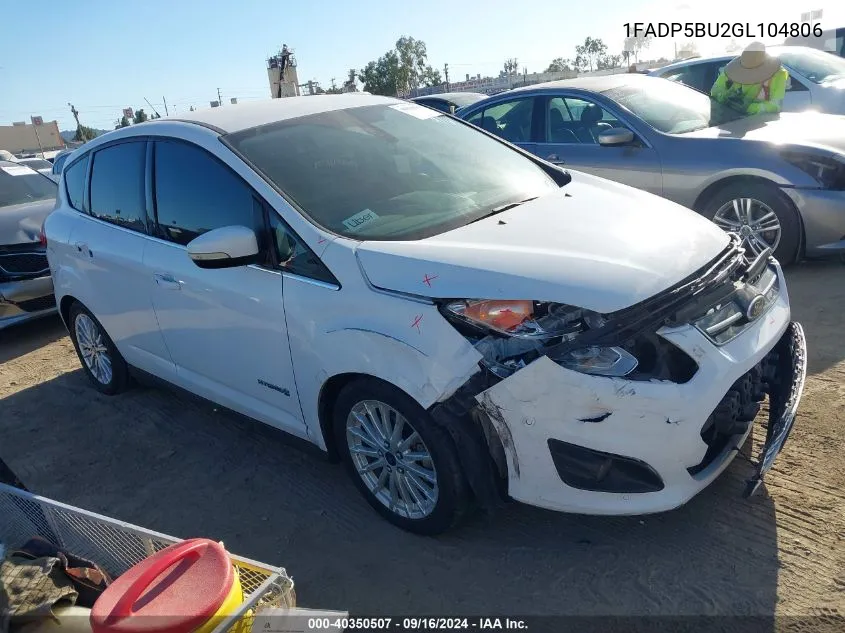 2016 Ford C-Max Hybrid Sel VIN: 1FADP5BU2GL104806 Lot: 40350507