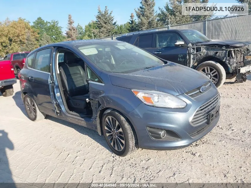 2018 Ford C-Max Hybrid Titanium VIN: 1FADP5DU0JL105926 Lot: 40364948