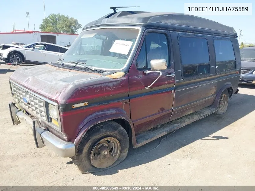 1988 Ford Econoline E150 Van VIN: 1FDEE14H1JHA75589 Lot: 40289549