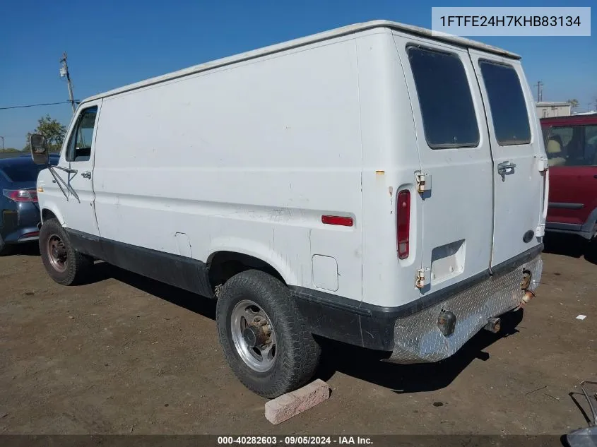 1989 Ford Econoline E250 Van VIN: 1FTFE24H7KHB83134 Lot: 40282603