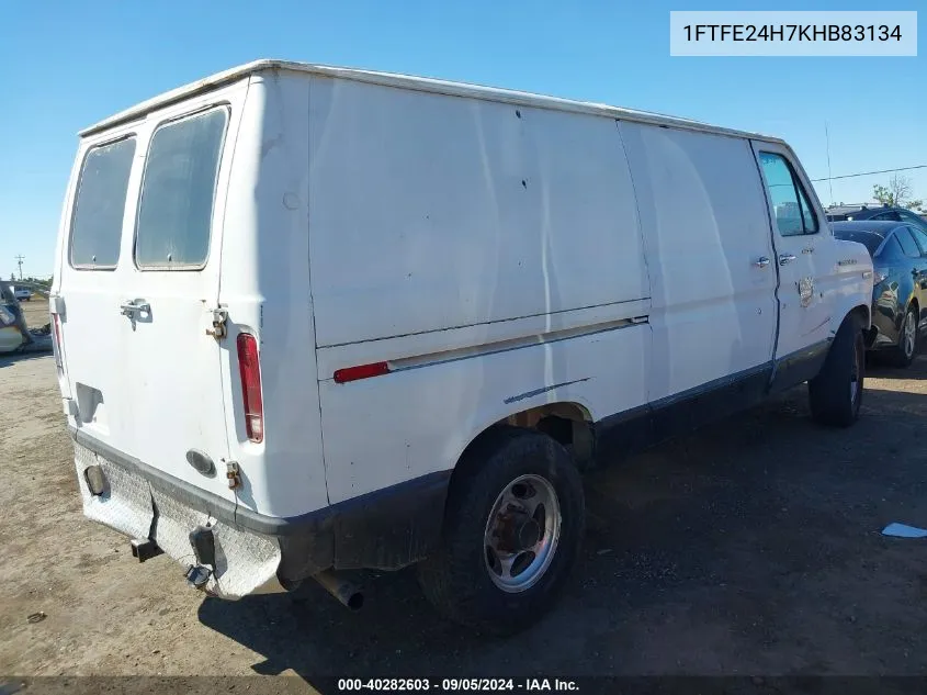 1FTFE24H7KHB83134 1989 Ford Econoline E250 Van