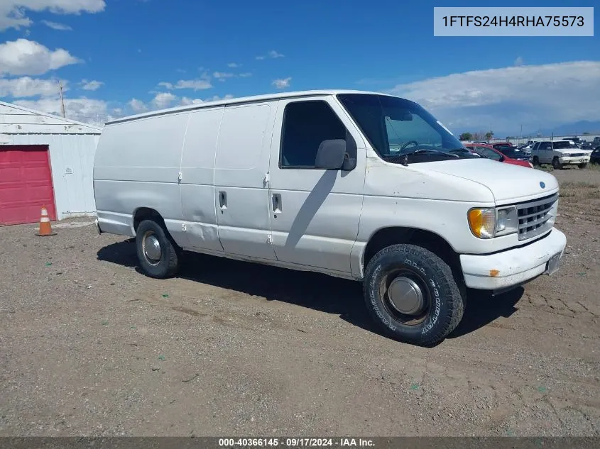 1994 Ford Econoline E250 Super Duty Van VIN: 1FTFS24H4RHA75573 Lot: 40366145