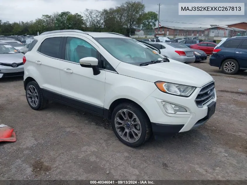 2019 Ford Ecosport Titanium VIN: MAJ3S2KEXKC267813 Lot: 40346041