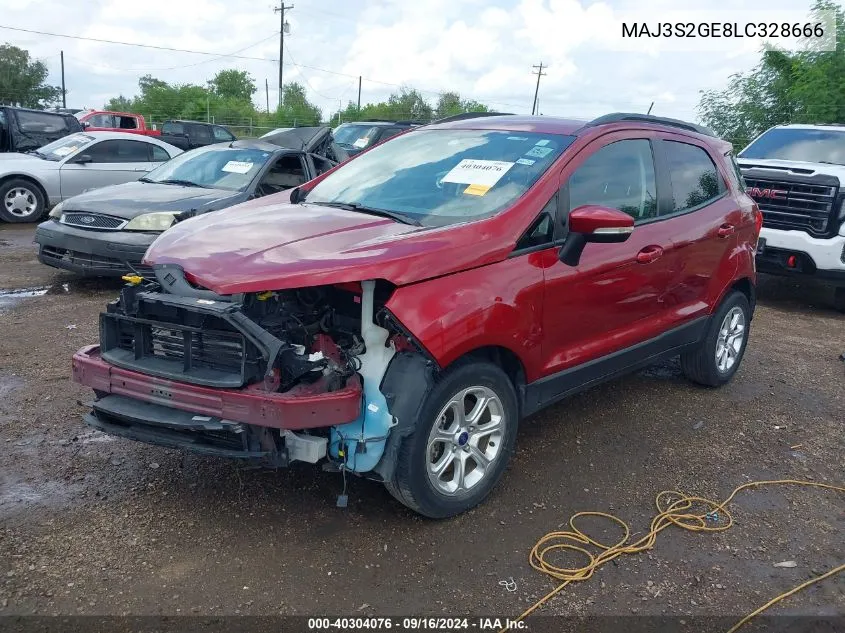 2020 Ford Ecosport Se VIN: MAJ3S2GE8LC328666 Lot: 40304076