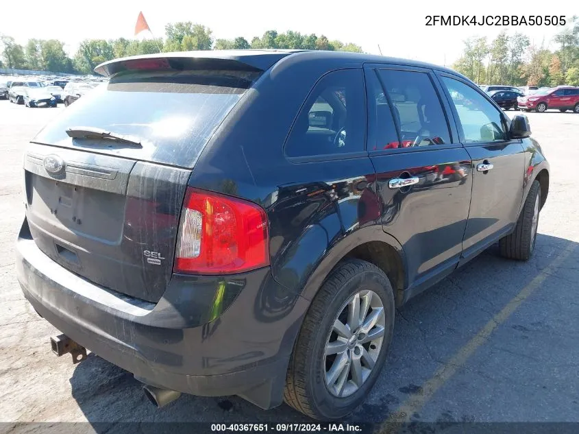 2011 Ford Edge Sel VIN: 2FMDK4JC2BBA50505 Lot: 40367651