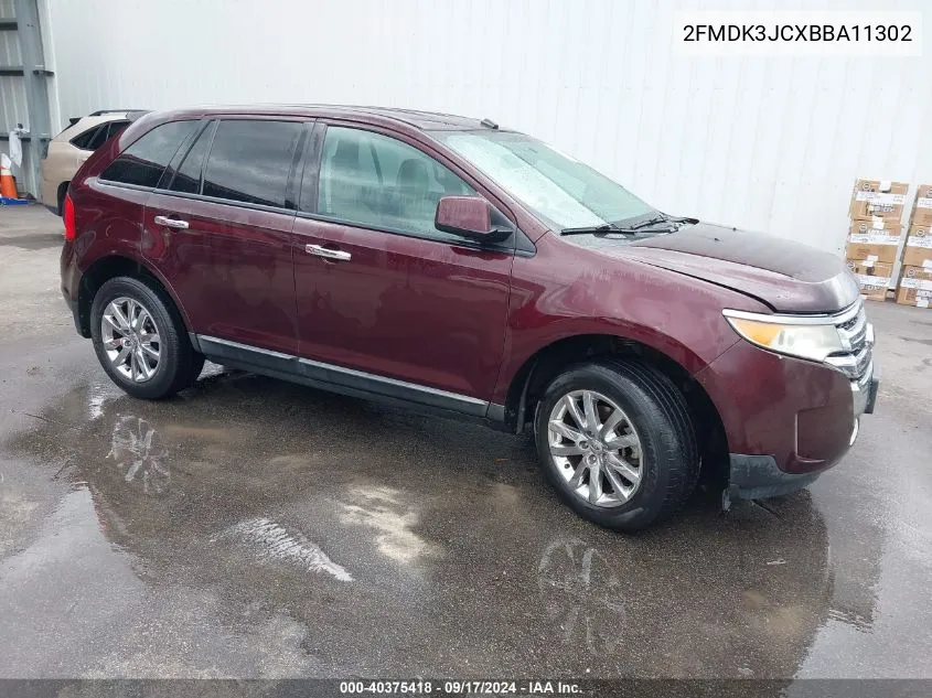 2011 Ford Edge Sel VIN: 2FMDK3JCXBBA11302 Lot: 40375418