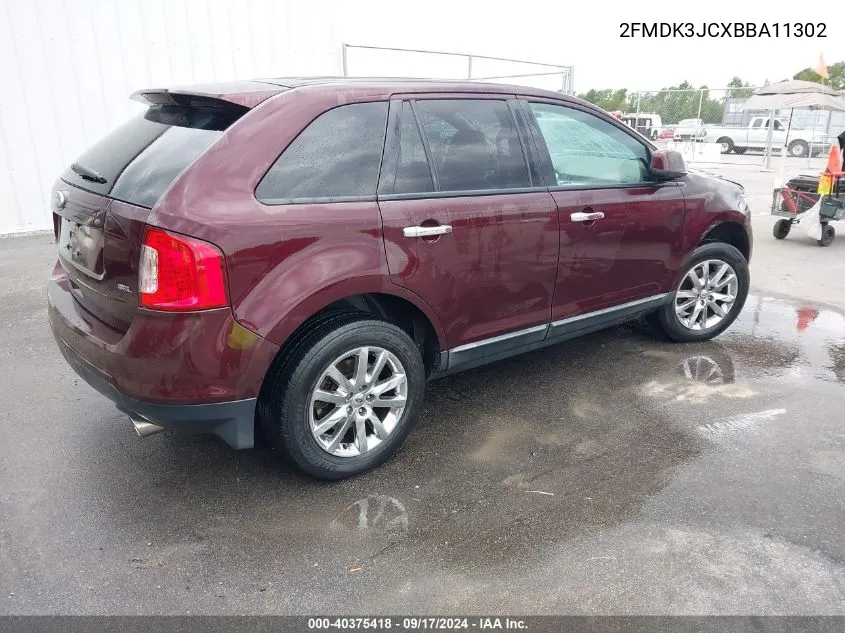 2011 Ford Edge Sel VIN: 2FMDK3JCXBBA11302 Lot: 40375418