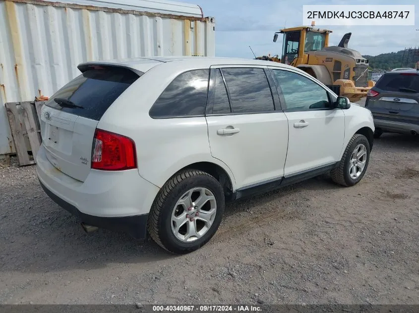 2FMDK4JC3CBA48747 2012 Ford Edge Sel