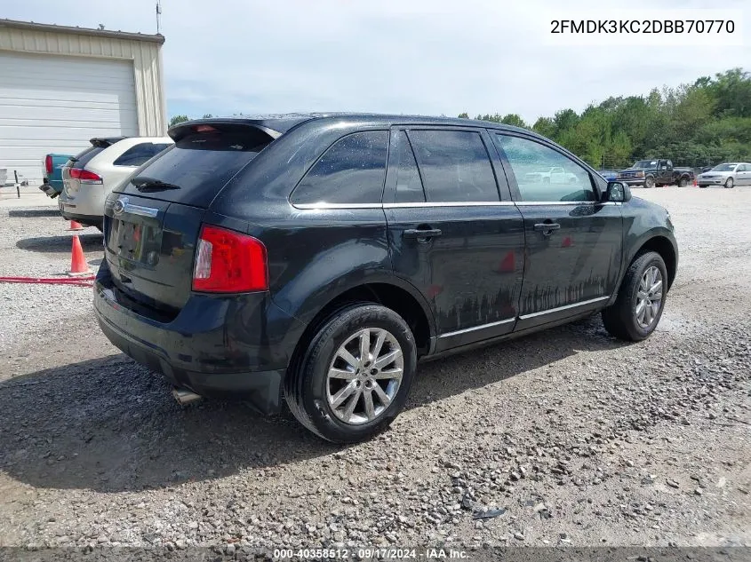 2013 Ford Edge Limited VIN: 2FMDK3KC2DBB70770 Lot: 40358512