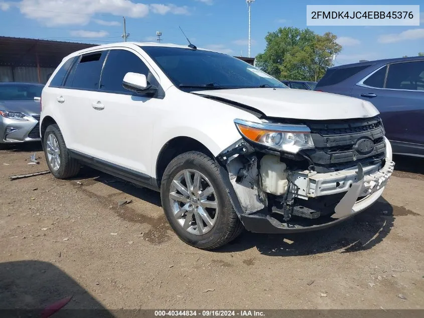 2014 Ford Edge Sel VIN: 2FMDK4JC4EBB45376 Lot: 40344834