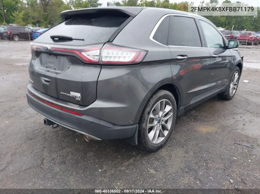 2015 Ford Edge Titanium VIN: 2FMPK4K8XFBB71179 Lot: 40336502