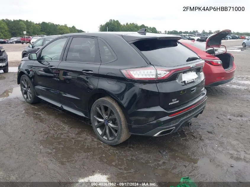 2FMPK4AP6HBB71000 2017 Ford Edge Sport