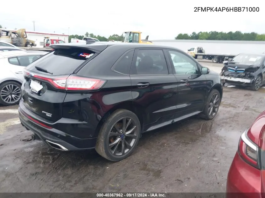 2FMPK4AP6HBB71000 2017 Ford Edge Sport