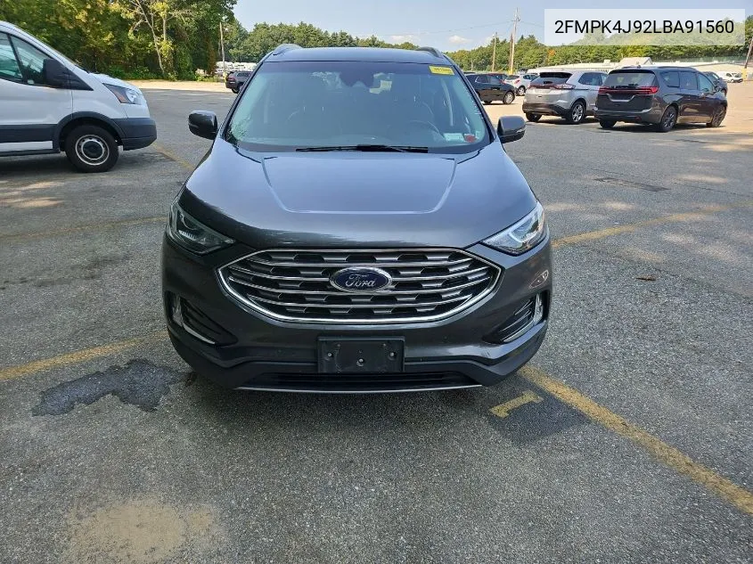 2020 Ford Edge Sel VIN: 2FMPK4J92LBA91560 Lot: 40363902