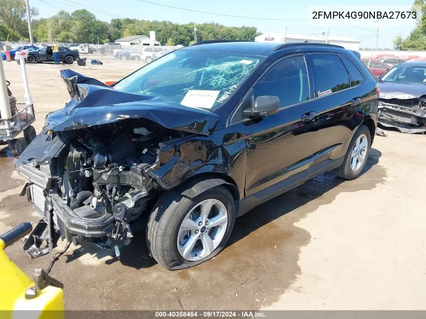 2022 Ford Edge Se VIN: 2FMPK4G90NBA27673 Lot: 40358484