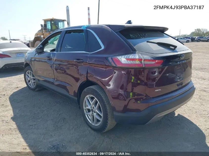 2023 Ford Edge Sel VIN: 2FMPK4J93PBA37187 Lot: 40352634