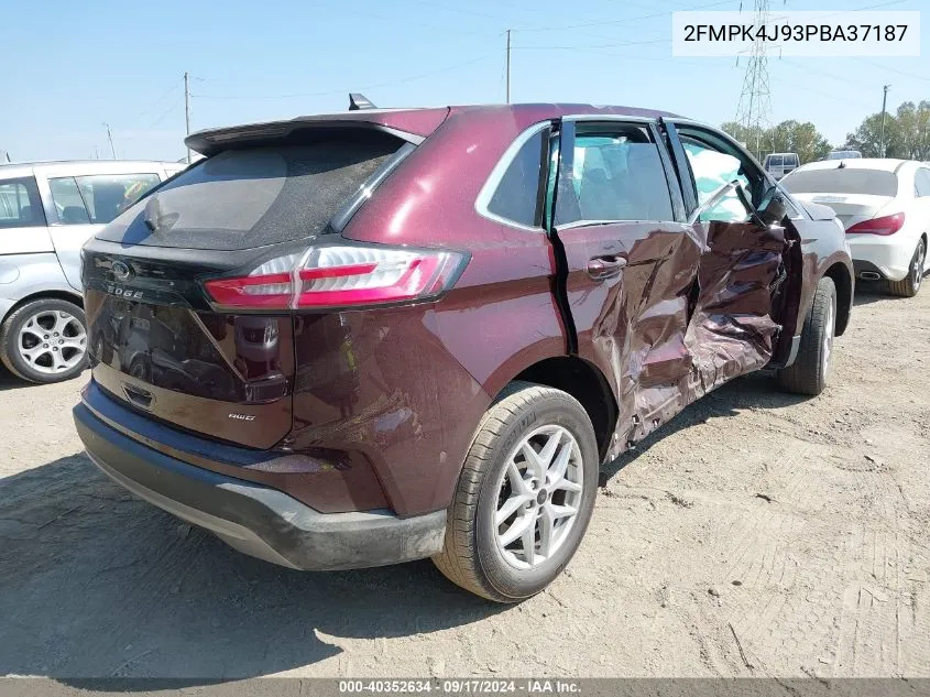 2023 Ford Edge Sel VIN: 2FMPK4J93PBA37187 Lot: 40352634