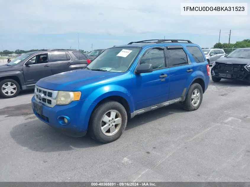 2011 Ford Escape Xlt VIN: 1FMCU0DG4BKA31523 Lot: 40365891