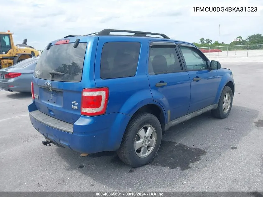 2011 Ford Escape Xlt VIN: 1FMCU0DG4BKA31523 Lot: 40365891