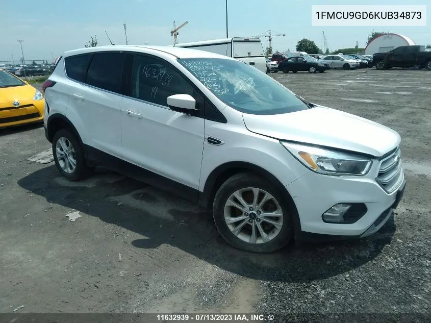 2019 Ford Escape Se VIN: 1FMCU9GD6KUB34873 Lot: 11632939