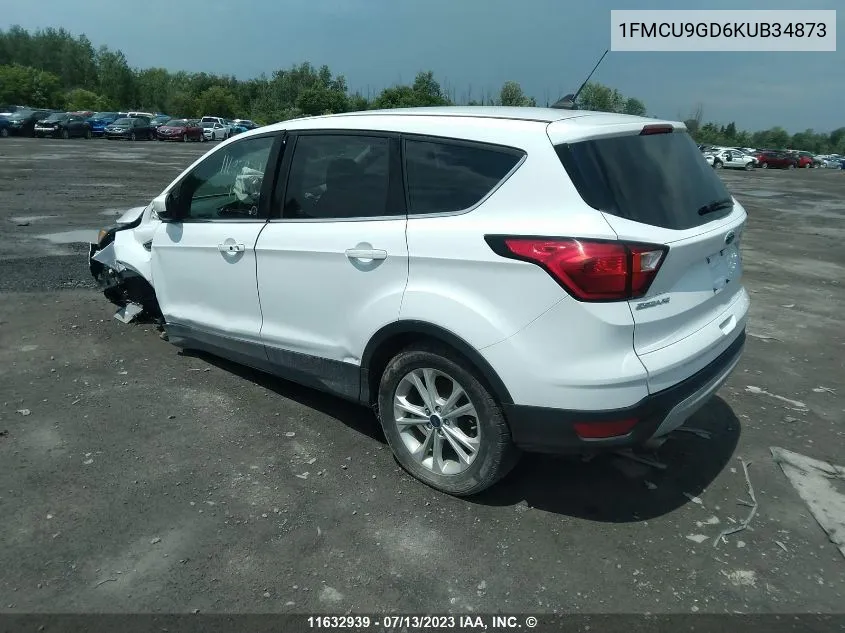 2019 Ford Escape Se VIN: 1FMCU9GD6KUB34873 Lot: 11632939