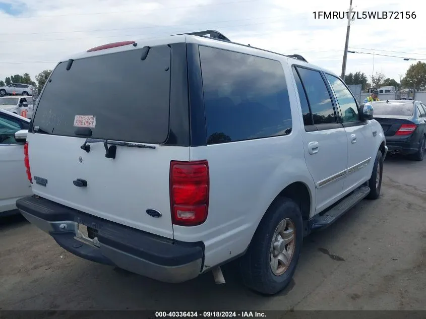 1998 Ford Expedition VIN: 1FMRU17L5WLB72156 Lot: 40336434