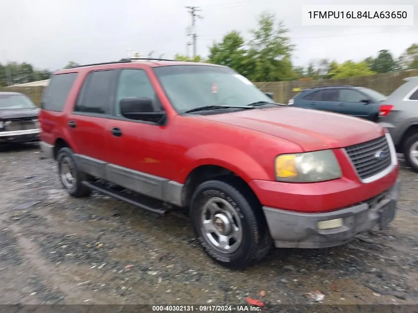 2004 Ford Expedition Nbx/Xlt VIN: 1FMPU16L84LA63650 Lot: 40302131