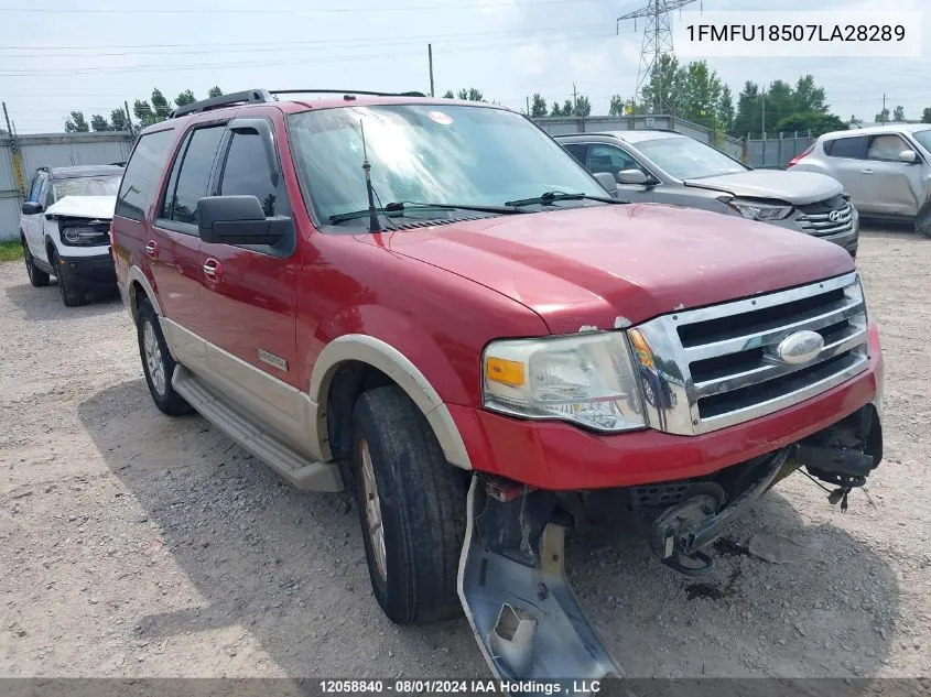 2007 Ford Expedition Eddie Bauer VIN: 1FMFU18507LA28289 Lot: 12058840