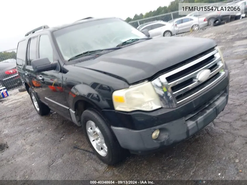 2007 Ford Expedition Xlt VIN: 1FMFU15547LA12066 Lot: 40348654