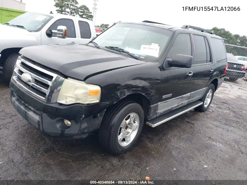 2007 Ford Expedition Xlt VIN: 1FMFU15547LA12066 Lot: 40348654