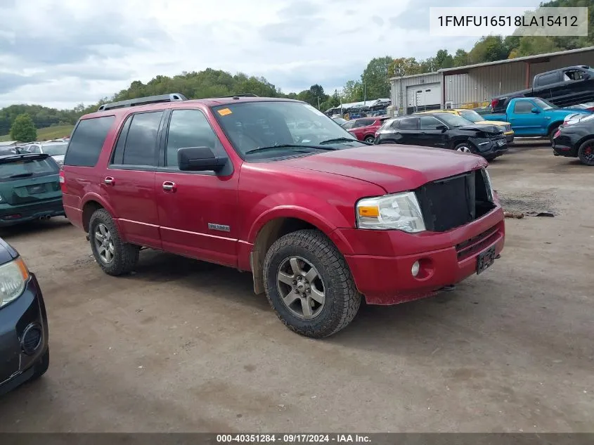 2008 Ford Expedition Xlt VIN: 1FMFU16518LA15412 Lot: 40351284