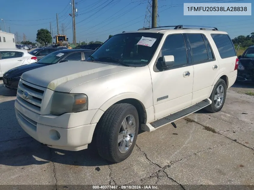 2008 Ford Expedition Limited VIN: 1FMFU20538LA28838 Lot: 40377467