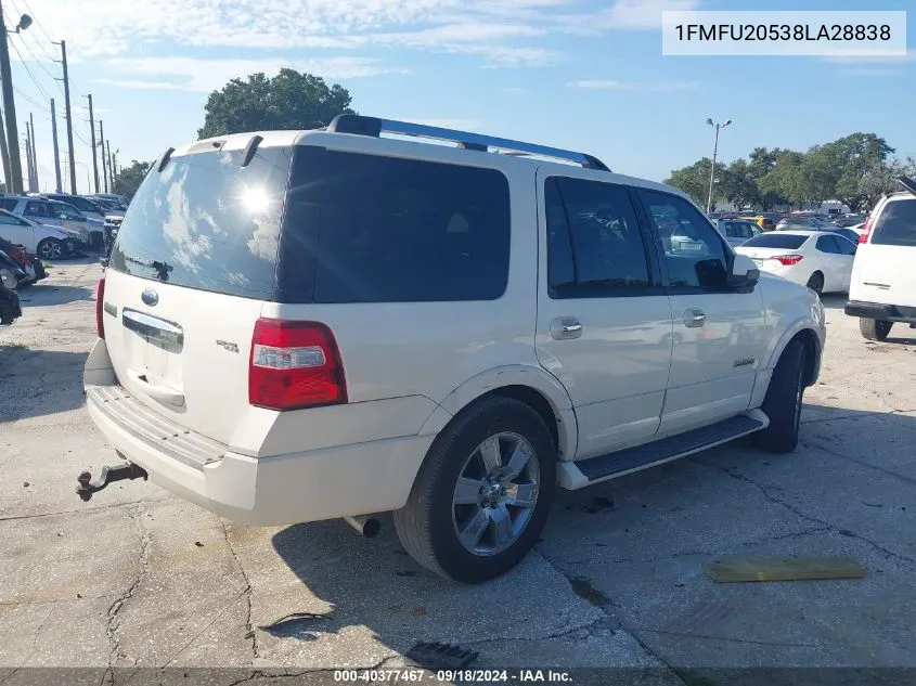 2008 Ford Expedition Limited VIN: 1FMFU20538LA28838 Lot: 40377467