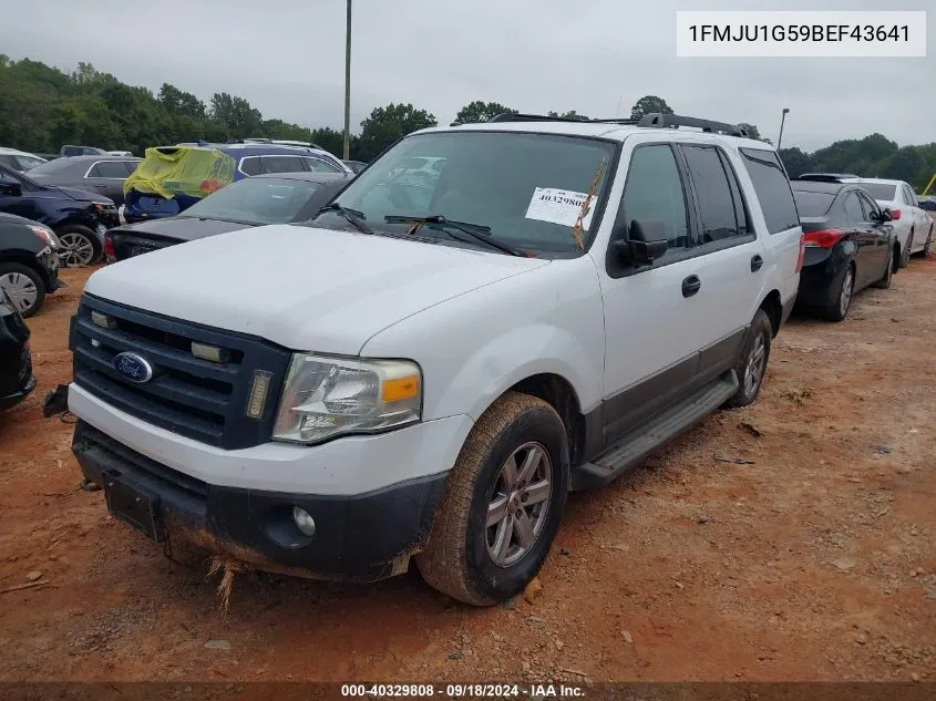 2011 Ford Expedition Xl VIN: 1FMJU1G59BEF43641 Lot: 40329808