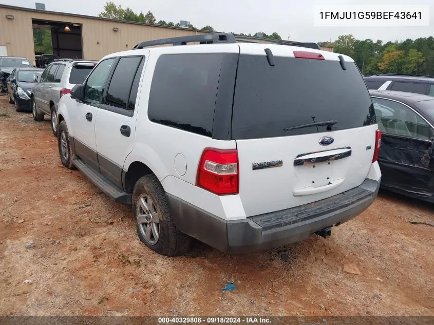 2011 Ford Expedition Xl VIN: 1FMJU1G59BEF43641 Lot: 40329808