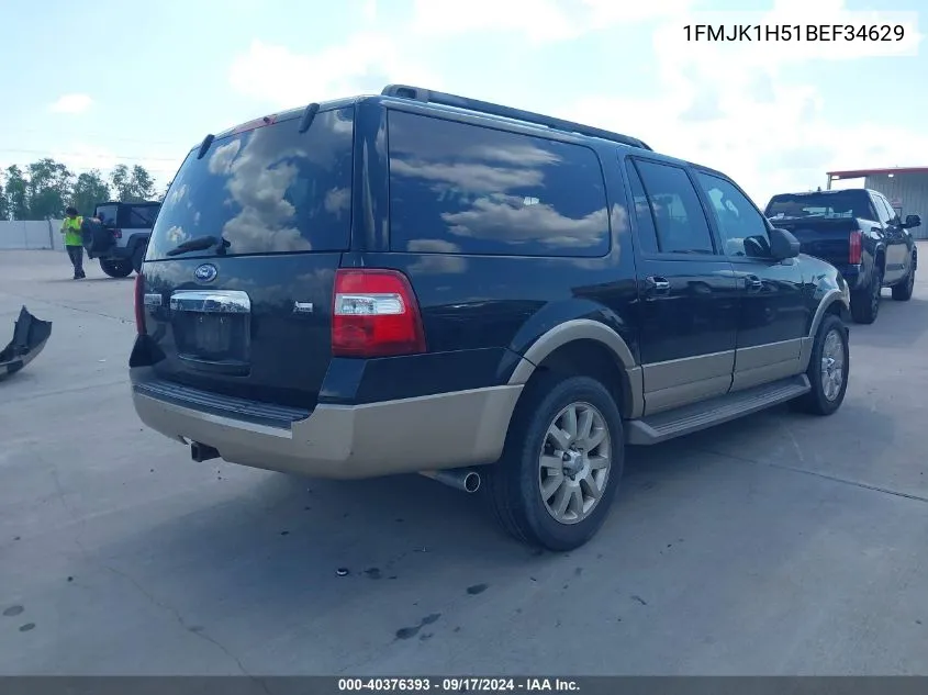 2011 Ford Expedition El Xlt VIN: 1FMJK1H51BEF34629 Lot: 40376393